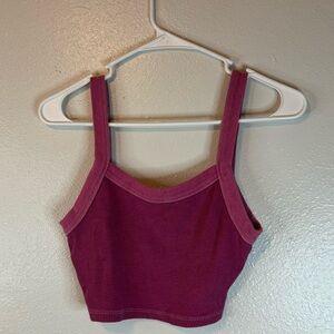Women's Pink Ribbed mini Crop Top
XS
